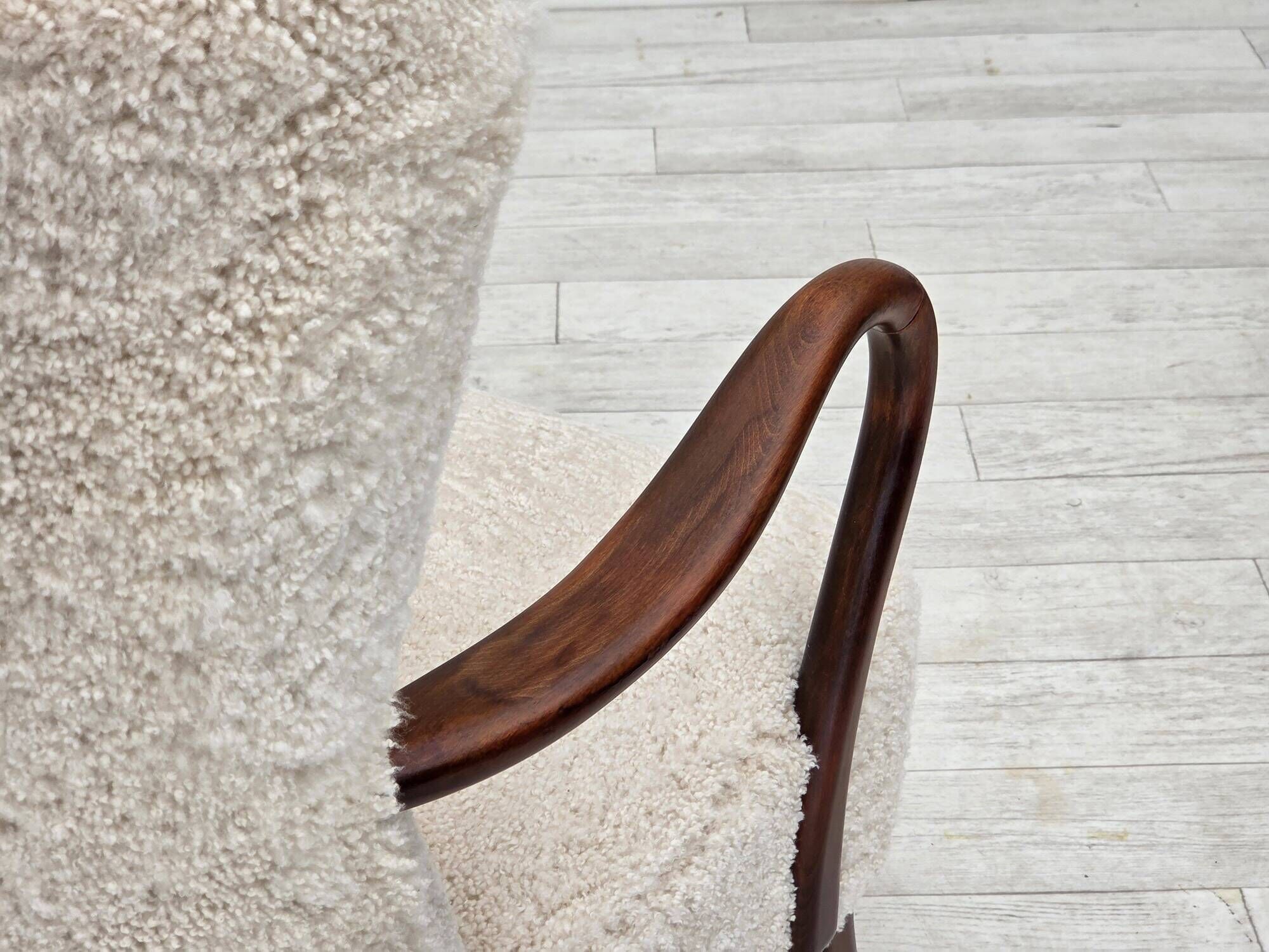 1960s, Danish design by A. Christensen for Slagelse Møbelværk, sheepskin.