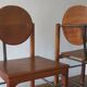 Brutalist 6 chairs and dining table in teak and patinated steel, 1960s
