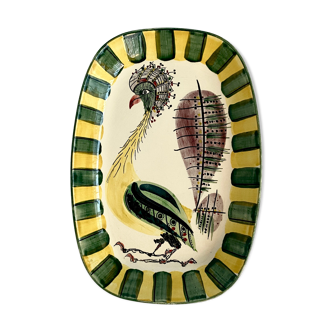 Danish ceramic dish 1960 signed and numbered by Inge Lise Koefoed for Royal Copenhagen.