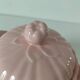 Vintage mid-century ribbed pink powder teapot by Salins.