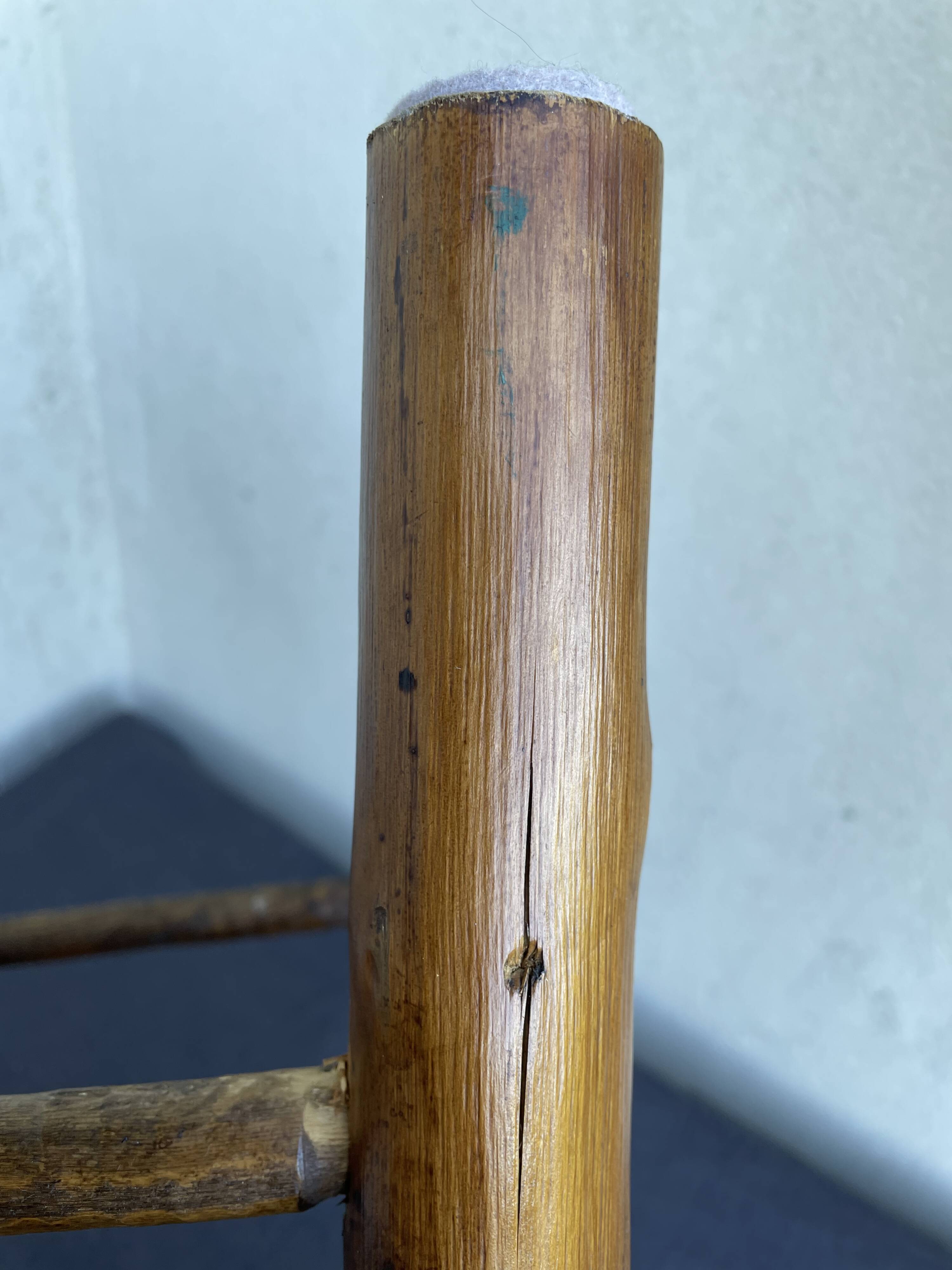 Chestnut and bamboo stool