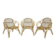 Set of 3 Retro Armchairs with Table, Alan Fuchs, 1960s, Czechoslovakia