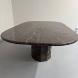 Vintage 80s Italian design marble dining table