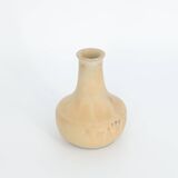 Small Mid-Century Scandinavian Modern Collectible Sandy Brown Stoneware Vase by Gunnar Borg