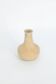 Small modern mid-century Scandinavian collection vase in sandy brown stoneware by Gunnar Borg.