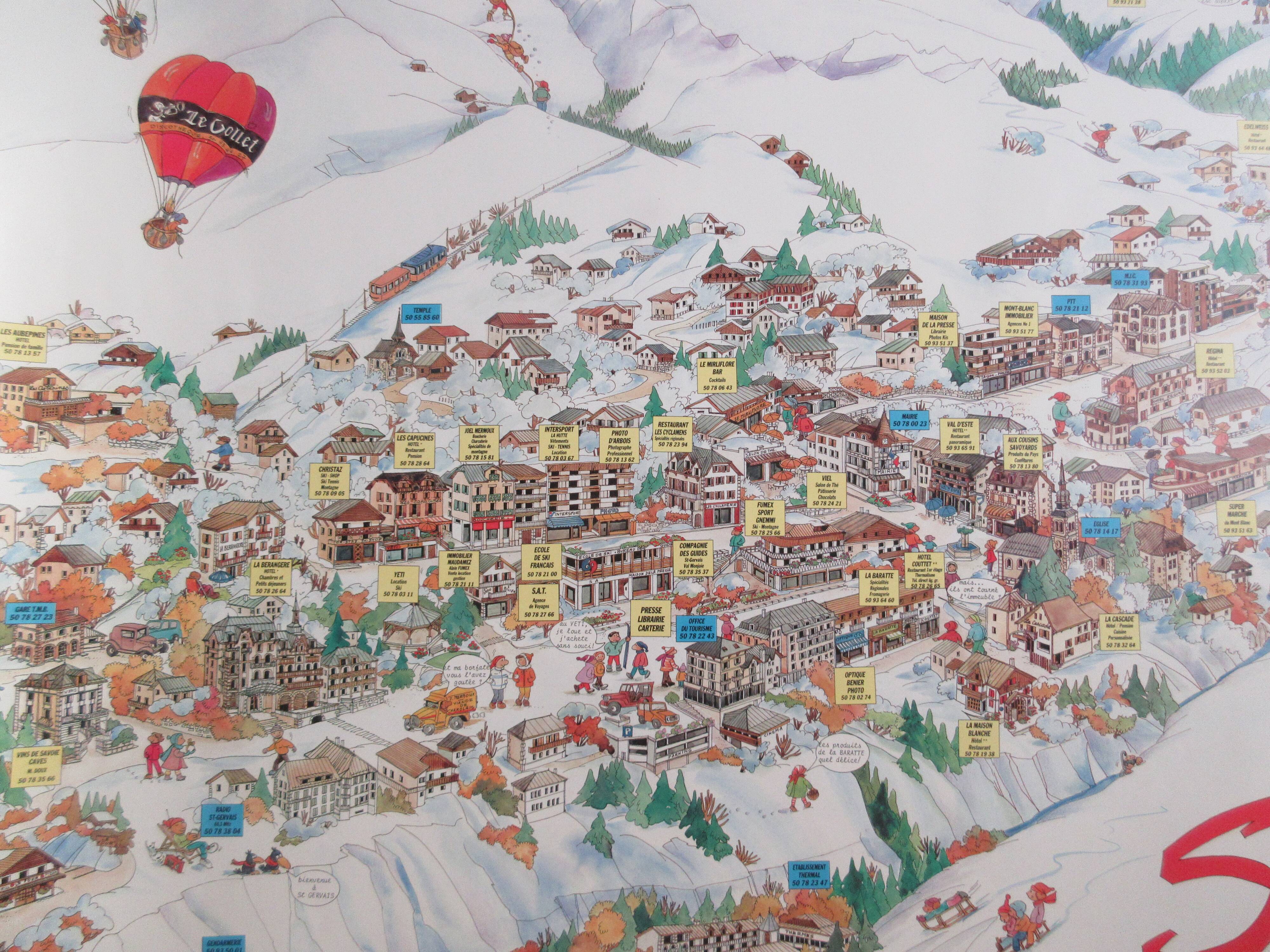 Poster Saint-Gervais Mt Blanc 1985