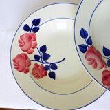 4 vintage soup plates from the HBCM factory