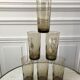 Set of 6 glasses smoked long drink 70s