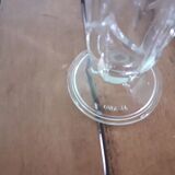 Vase en cristal transparent type soliflore ciselé épi sur 4 faces - Evasement forme fleur - H 19.5