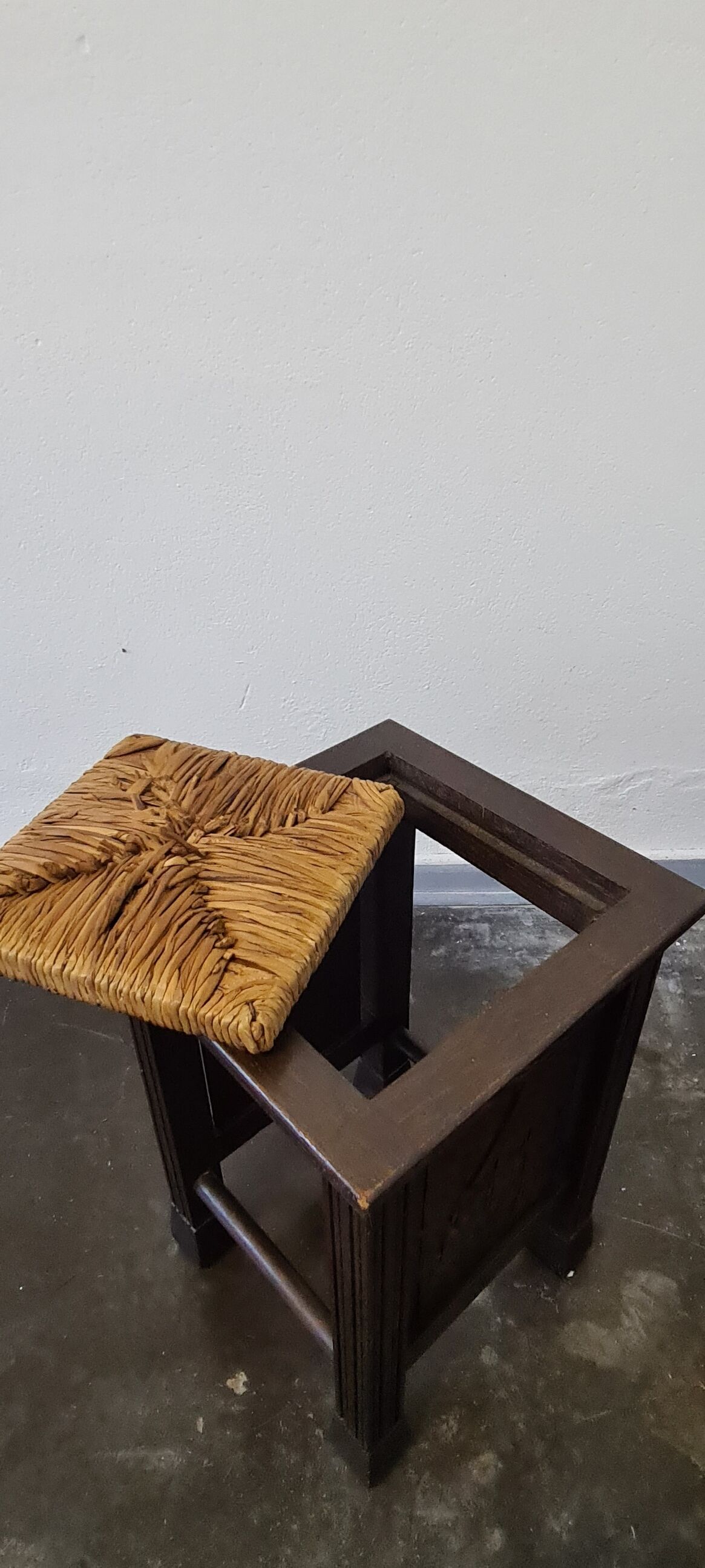 Vintage oak stools made in Worpswede Germany