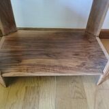 Solid walnut art deco pedestal table