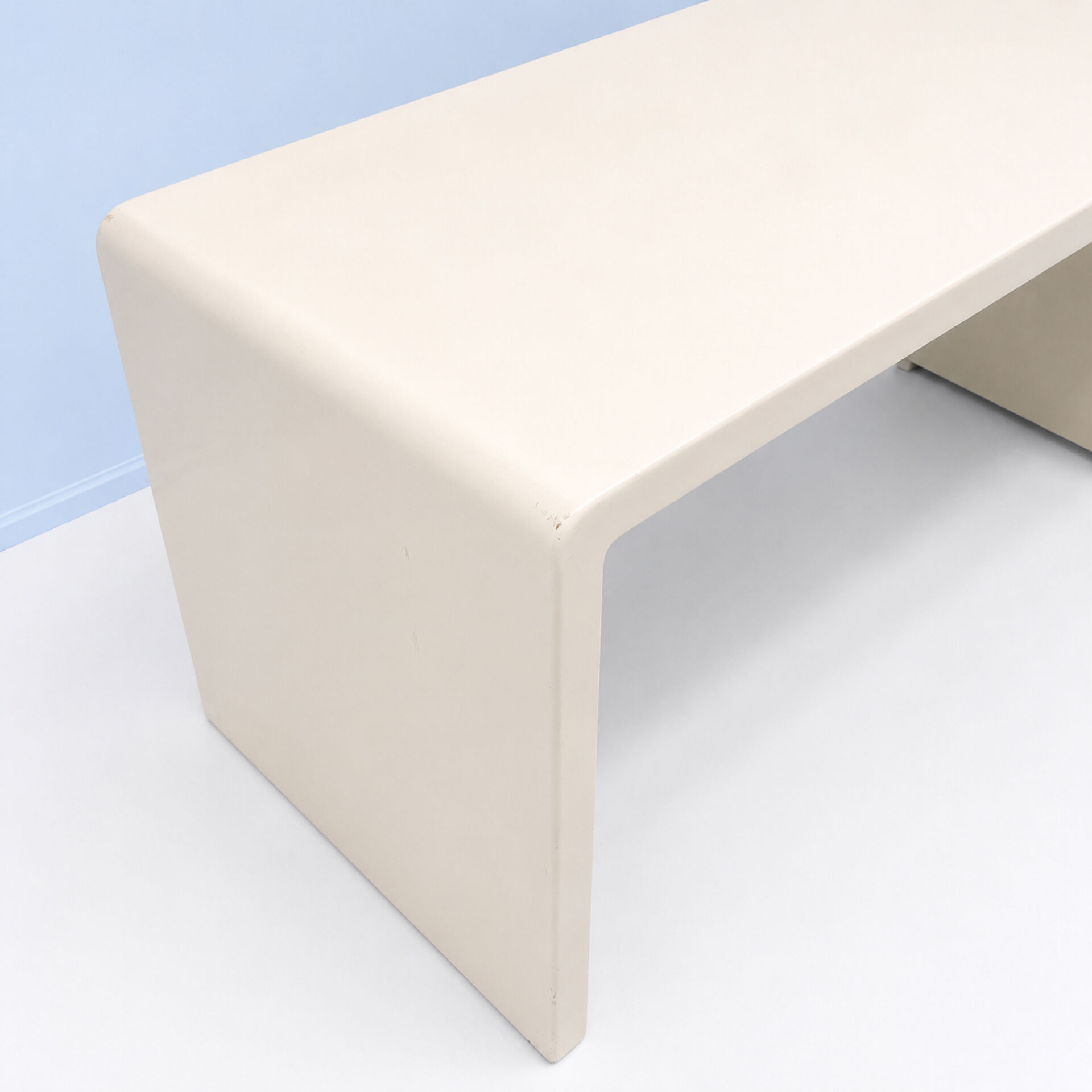 Monobloc polyester desk by Berthe Libert, 1970s.