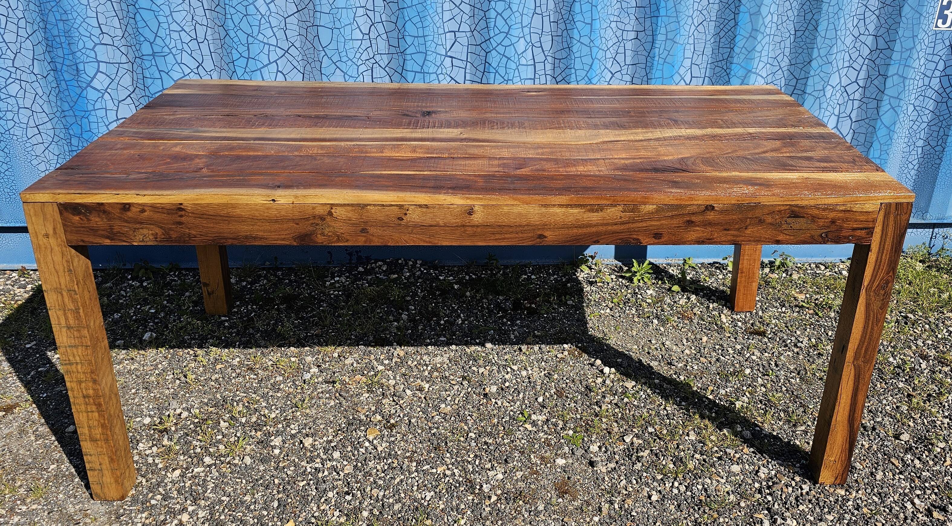 Rectangular teak dining table