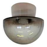 Small glass design wall or ceiling lamp, flush mount, 1970s