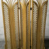 Vintage rattan and bamboo screen 1950/60