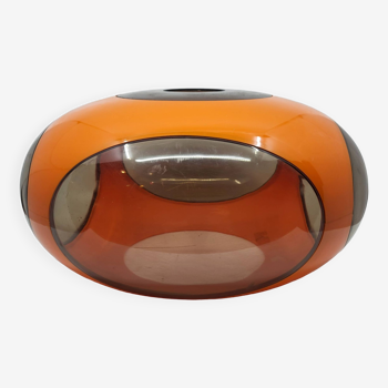 lustre à suspension de luigi colani plexiglass orange ufo space age, 1970