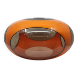 luigi colani plexiglass orange ufo space age pendant chandelier, 1970