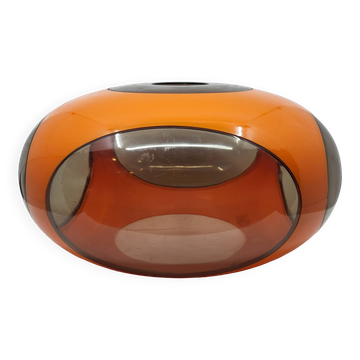 lustre à suspension de luigi colani plexiglass orange ufo space age, 1970