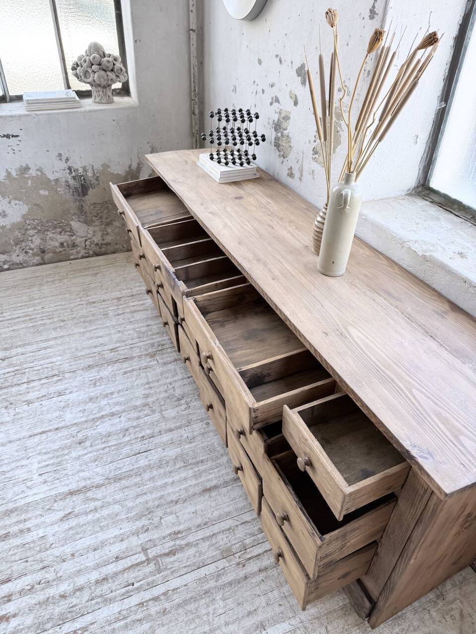 1950s workshop furniture in pine