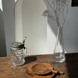 Alsatian beer mug with figurative pewter lid