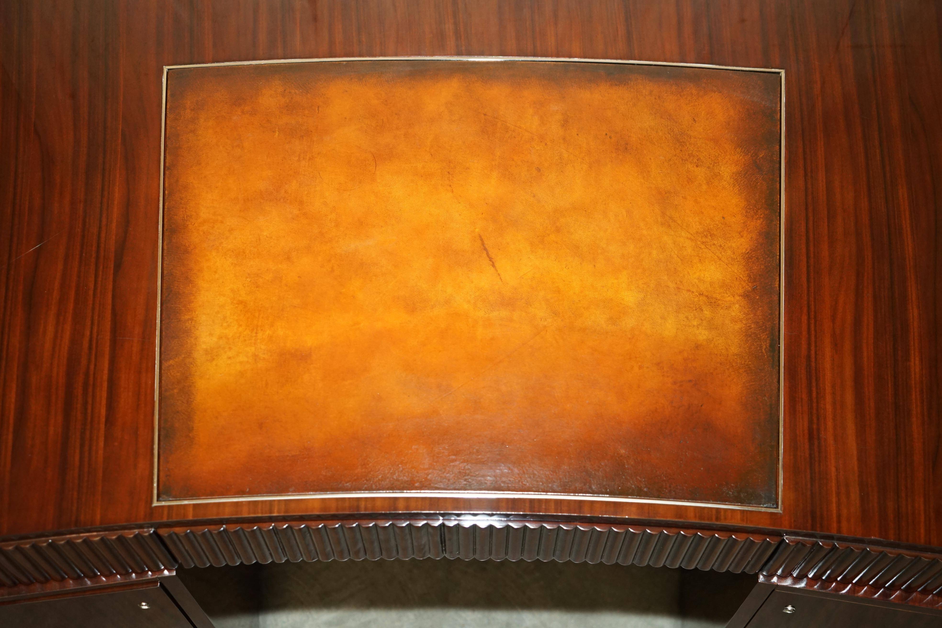Bureau Art Déco Ralph Lauren Macassar & cuir