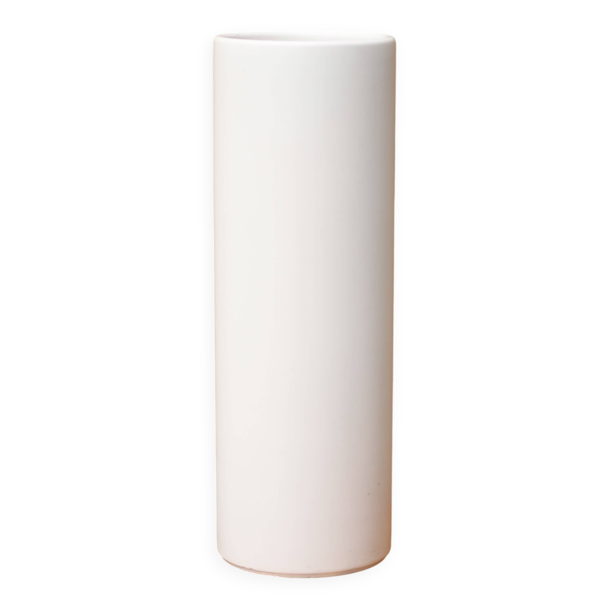 White ceramic scroll vase by Pino Spagnolo for Sicart Italy, 1970s
