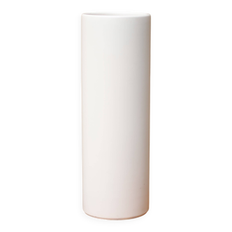 White ceramic scroll vase by Pino Spagnolo for Sicart Italy, 1970s