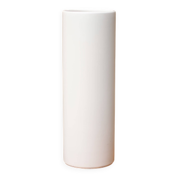 White ceramic scroll vase by Pino Spagnolo for Sicart Italy, 1970s