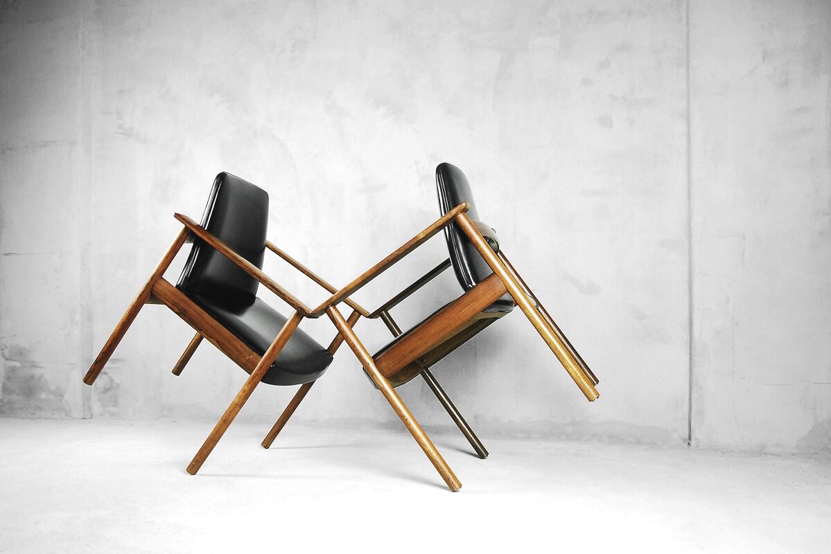 Pair of armhairs by Sven Ivar Dysthe for Dokka Møbler, 1960