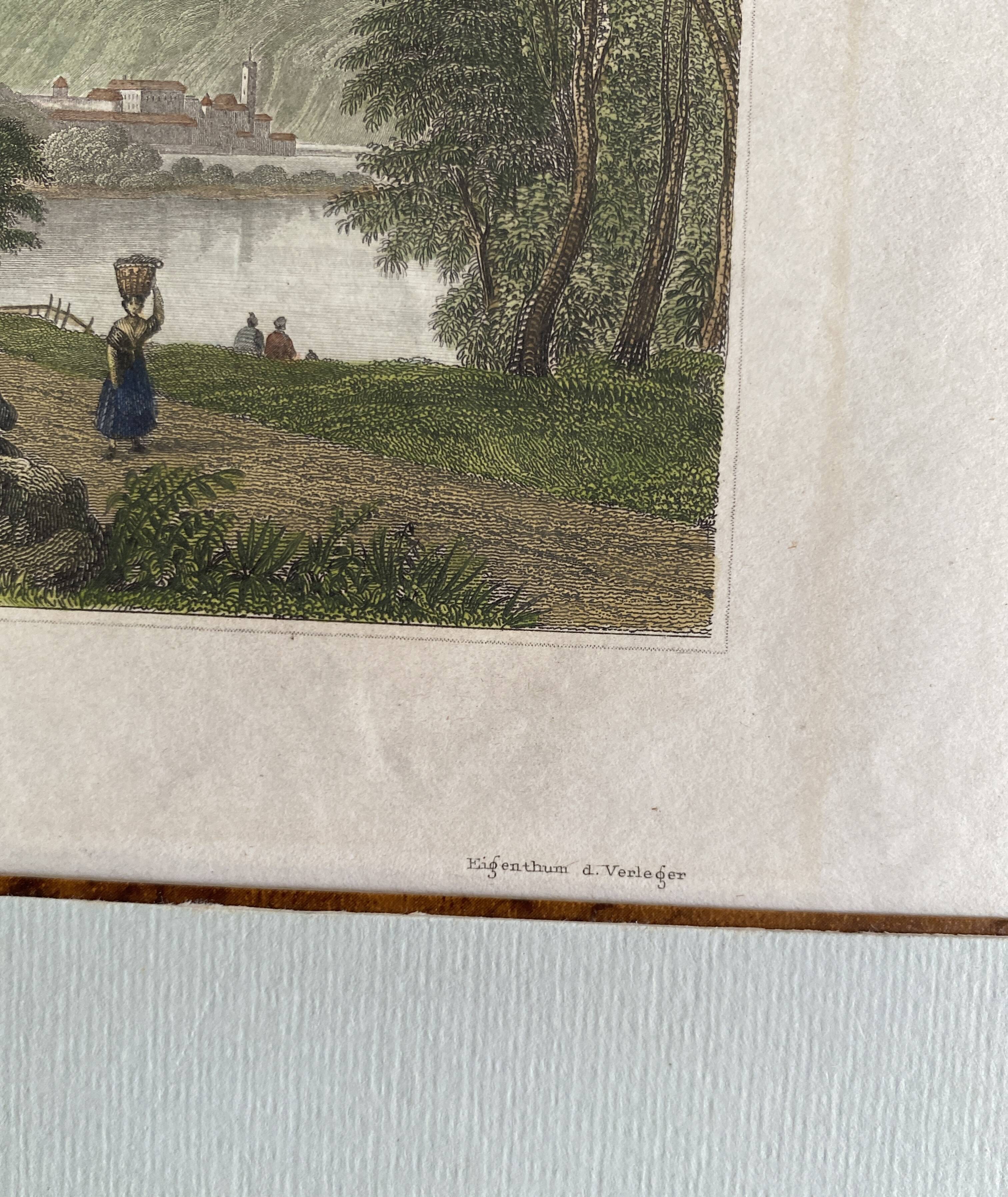 Gravure d’Eigenthum d. Verleger, XIXe siècle, cadre bois vitré