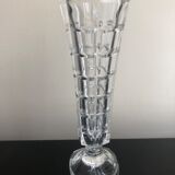 Vase haut verre taillé