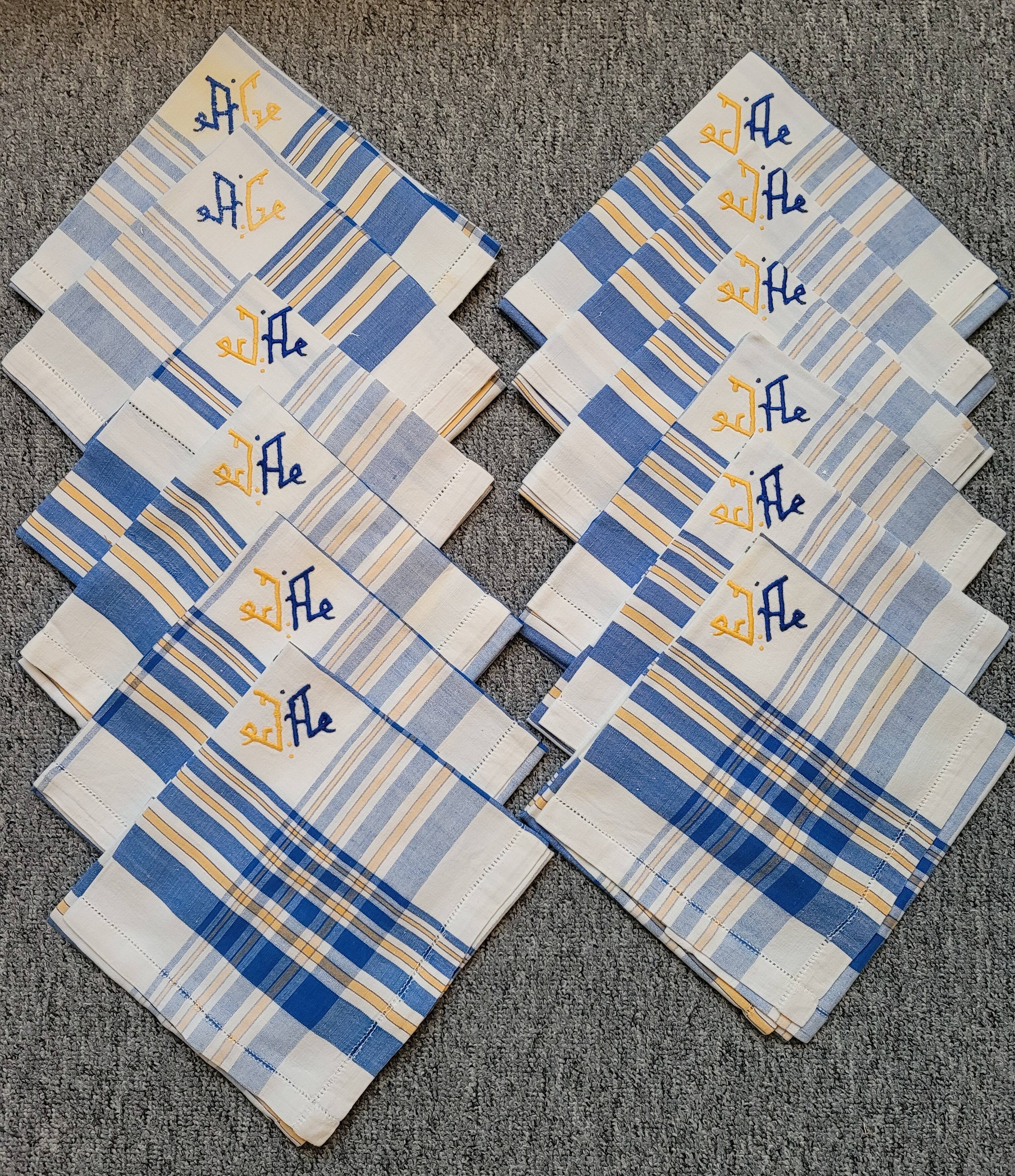 Nappe en coton 12 couverts avec serviettes