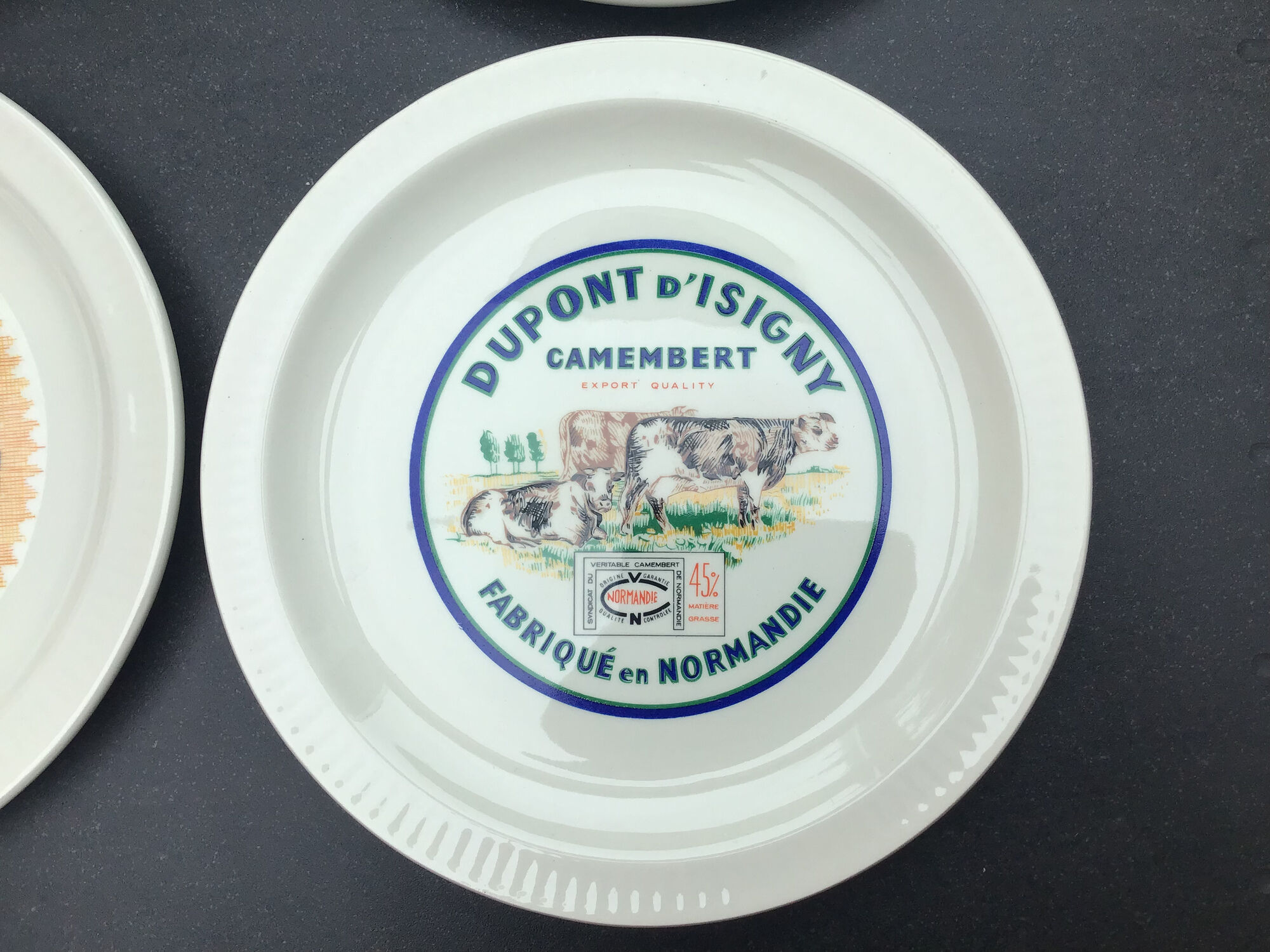 St Amand earthenware cheese plates, Fromages de France series