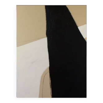 Large abstract painting BW1 100x73cm