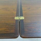 Flip-top butterfly table with brass hinges, 20th