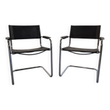 Pair of MG5 cantilever armchairs 60s/70s