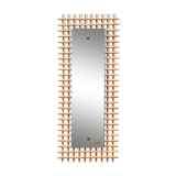 Miroir rotin vintage 33x80cm