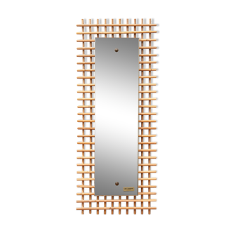 Vintage rattan mirror 33x80cm