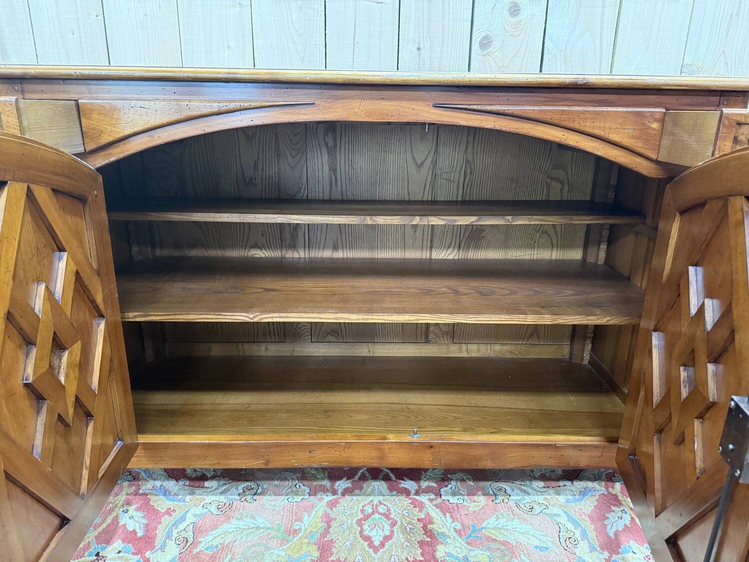 Hunting-style buffet in cherry wood