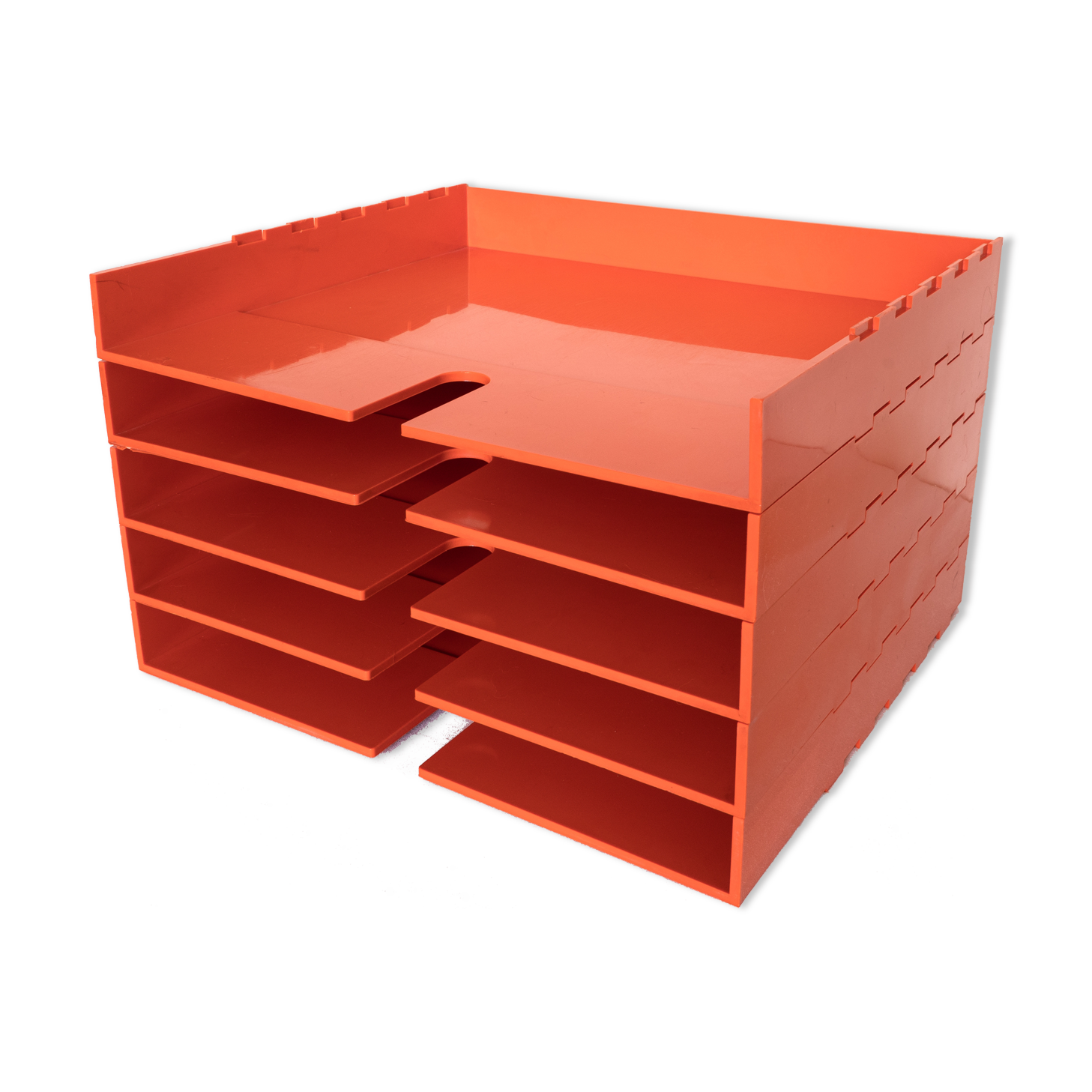 Orange office benches