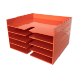 Orange office benches
