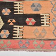 6x8 Kilim Multicolor Geometric Style Kilim Rug, 168x235 Cm