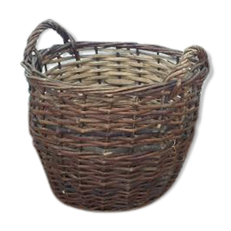 Panier en osier rotin vintage