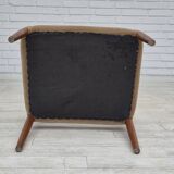 1960s, Danish chair, solid teak wood, furniture velour.