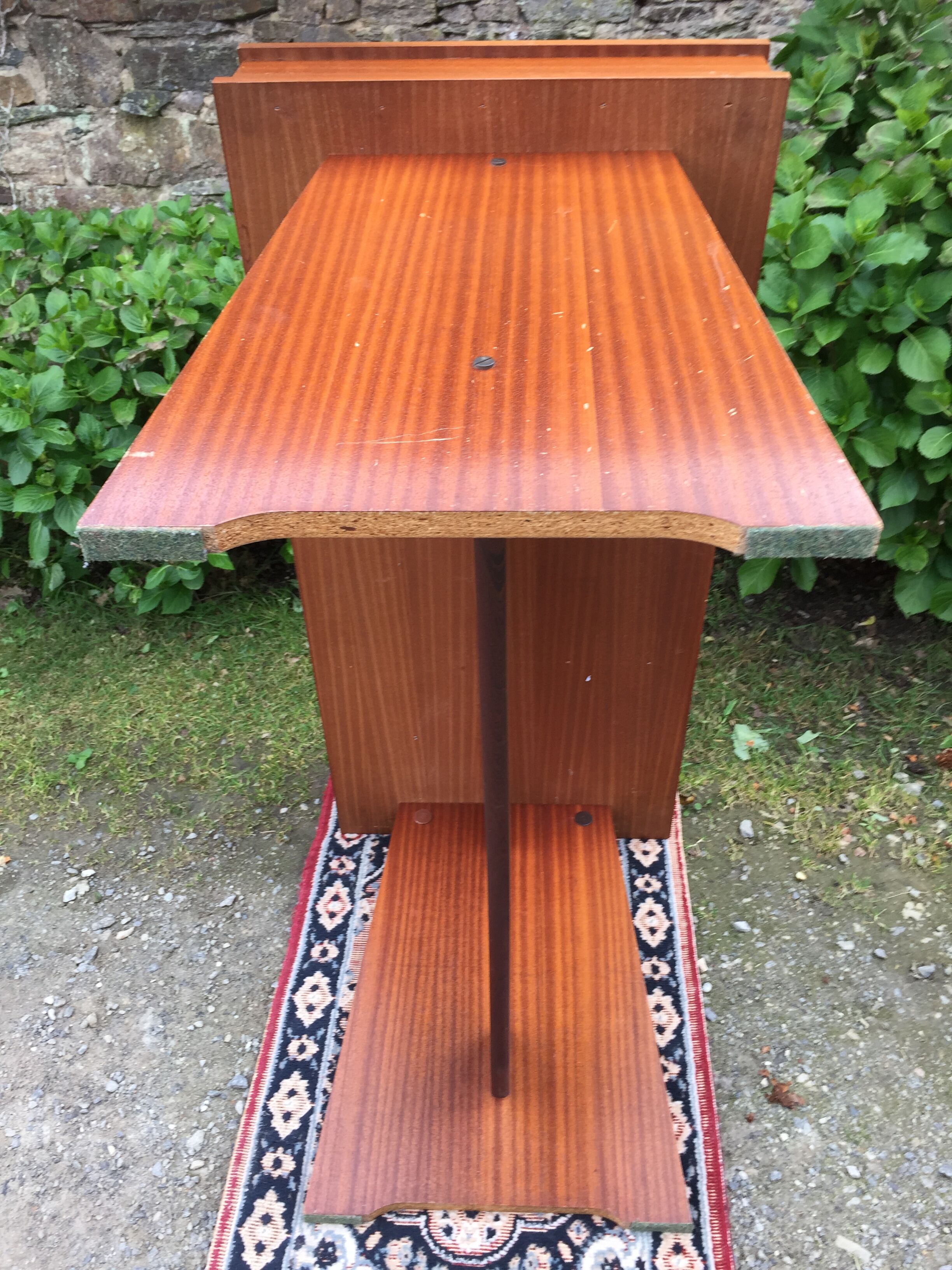 Bureau marine vintage en teck à 2 tiroirs