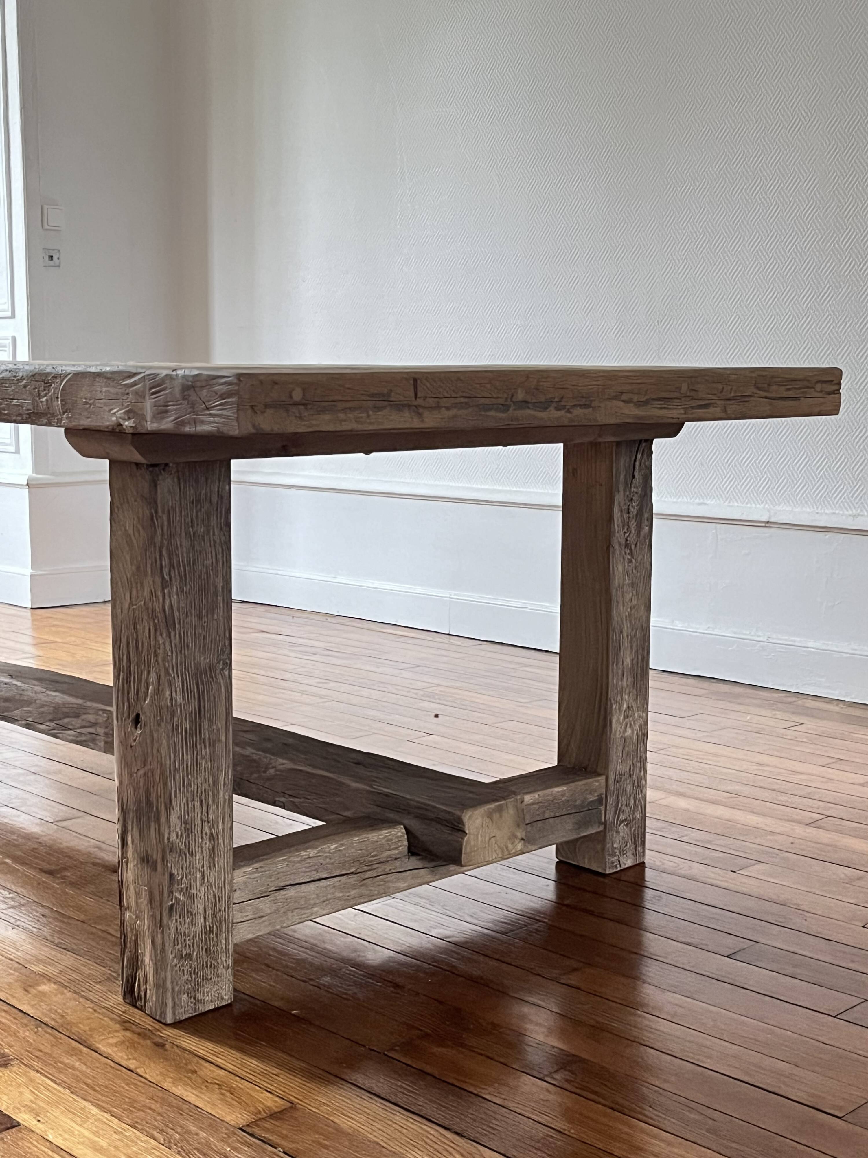 Kingstone farmhouse table in solid oak - 350 cm long