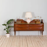 Mid century Italian credenza sideboard in walnut, 1950