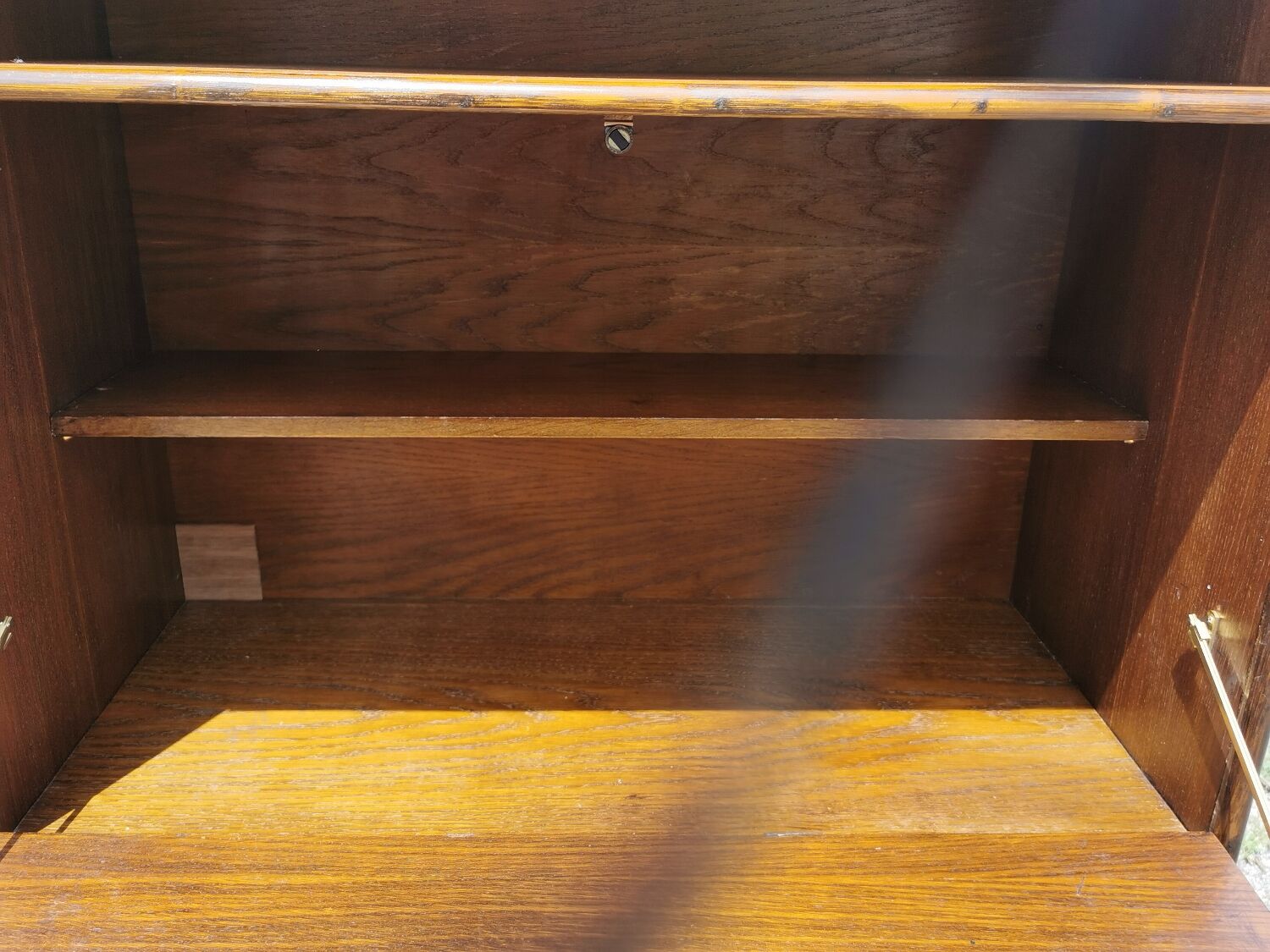 Vintage bamboo bar cabinet