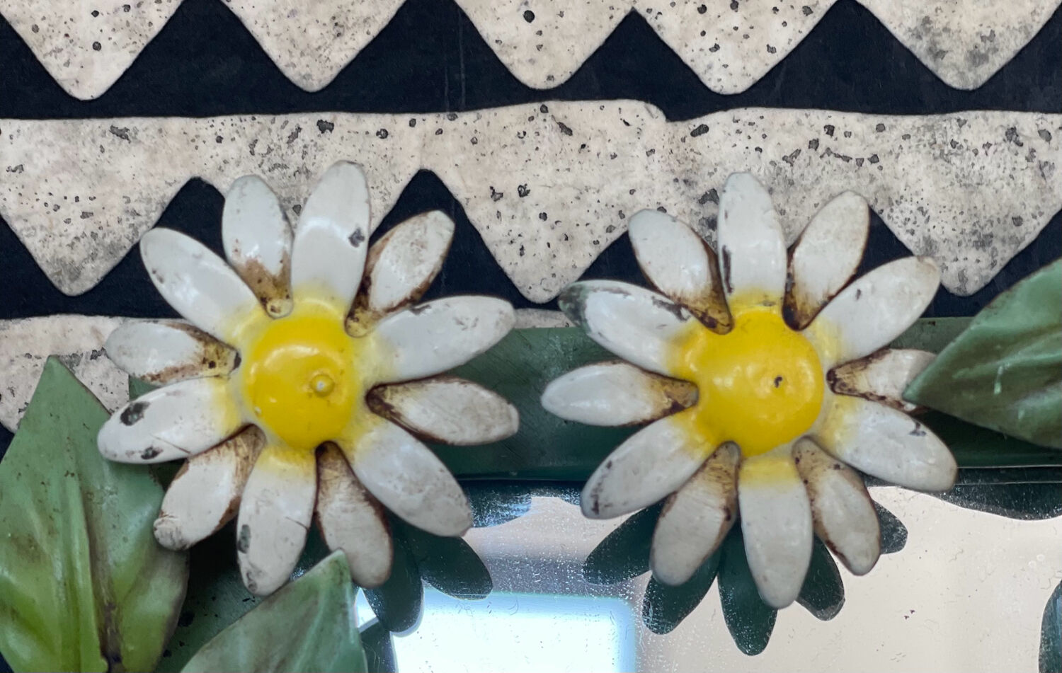 Vintage Italian metal mirror