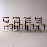 Scandinavian chairs in wood and leather